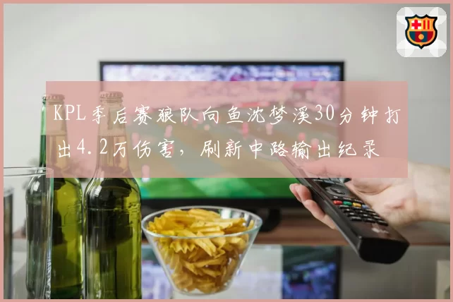 KPL季后赛狼队向鱼沈梦溪30分钟打出4.2万伤害，刷新中路输出纪录